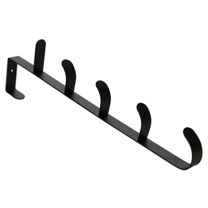 Homestic Homestic 5-Level Cloth Hanger|Multipurpose Cloth & Towel Holder|Iron Spray Material|Easy Installation|Interchangeable Over The Door Towel Holder|ZT-3115|Pack of 3|Black - Image 1