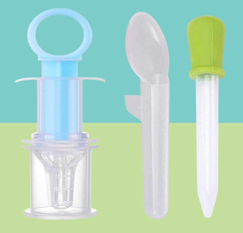 Alya The Cheeky Kidzz Baby Multi-Functional Smart Medicine Needle Feeder Squeeze Medicine Dropper With Baby Liquid Dropper And Baby Marking Spoon Feeder (Design 5),3 Count - Image 1