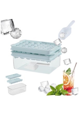 Ice Cube Tray with Lid and Bin for Freezer,Round and square ice cube molds for Freezer, ice tray with Container Ice Cube Tray Making 66PCS Sphere Ice Chilling Cocktail Whiskey Tea Coffee Wearing spoon - pzsku/ZE59C9C2CBE19567E0B88Z/45/_/1720261332/5837b01a-c71d-4b16-a45f-0ceffa741c28