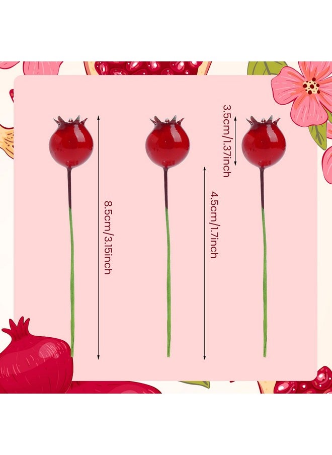 NUOMI Mini Pomegranate Artificial Fruits For Decoration Lifelike Decor 40 Pcs, Christmas Ornaments, Crafts  - Image 3