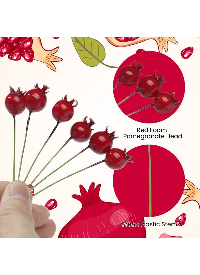 NUOMI Mini Pomegranate Artificial Fruits For Decoration Lifelike Decor 40 Pcs, Christmas Ornaments, Crafts  - Image 4
