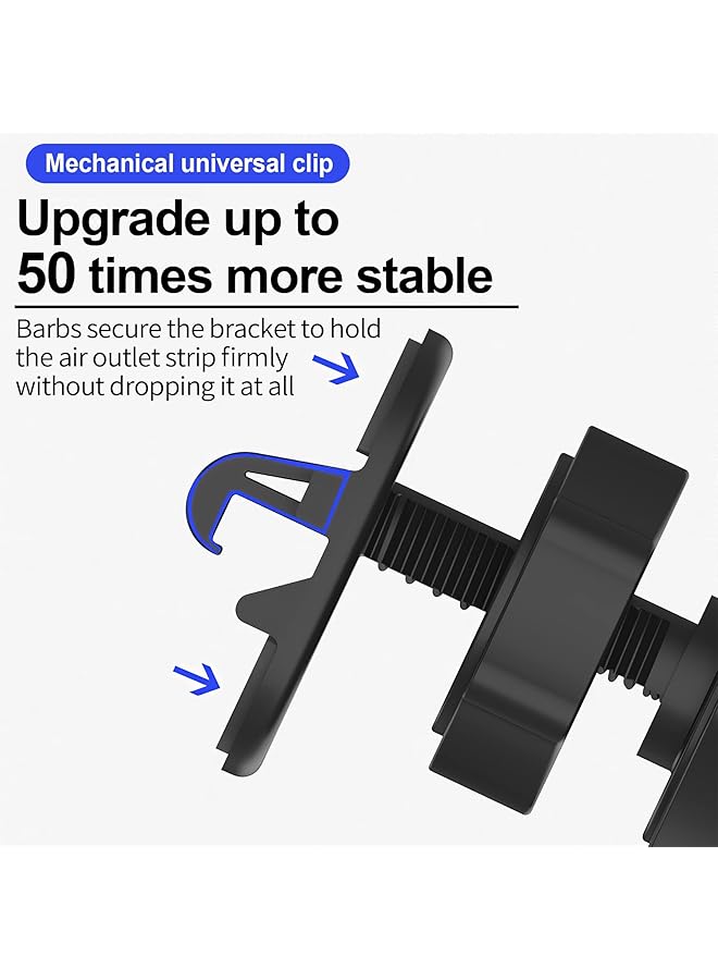 KASTWAVE Car Cell Phone Holder, Car Phone Mount Upgraded Gravity With Newest Air Vent Clip Auto Lock Hands Free Phone Holder, Interior Accessories, Fit For Iphone 11/12 & Samsung, Android Cell Phones (Black) - Image 5