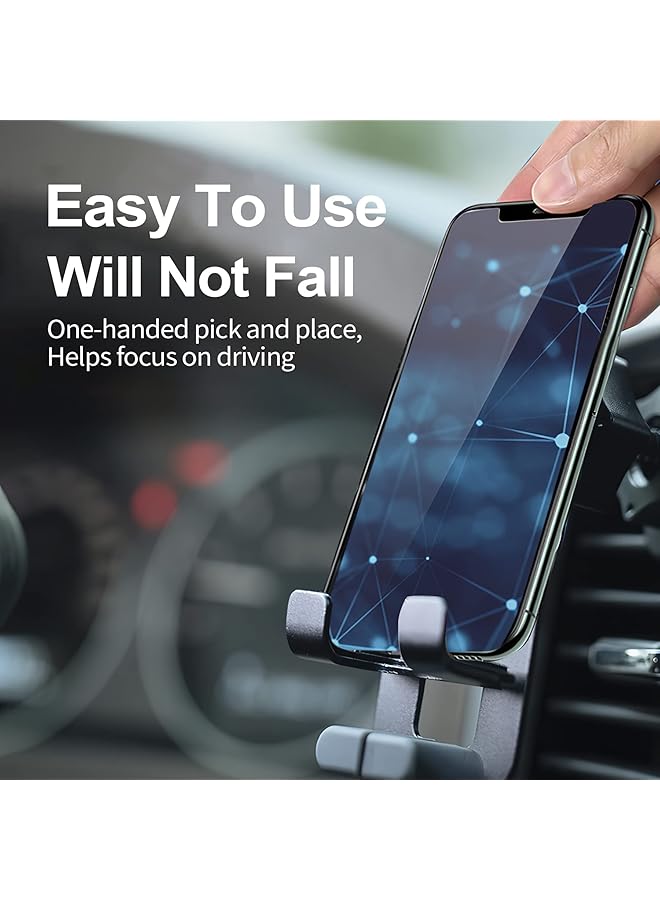 KASTWAVE Car Cell Phone Holder, Car Phone Mount Upgraded Gravity With Newest Air Vent Clip Auto Lock Hands Free Phone Holder, Interior Accessories, Fit For Iphone 11/12 & Samsung, Android Cell Phones (Black) - Image 2