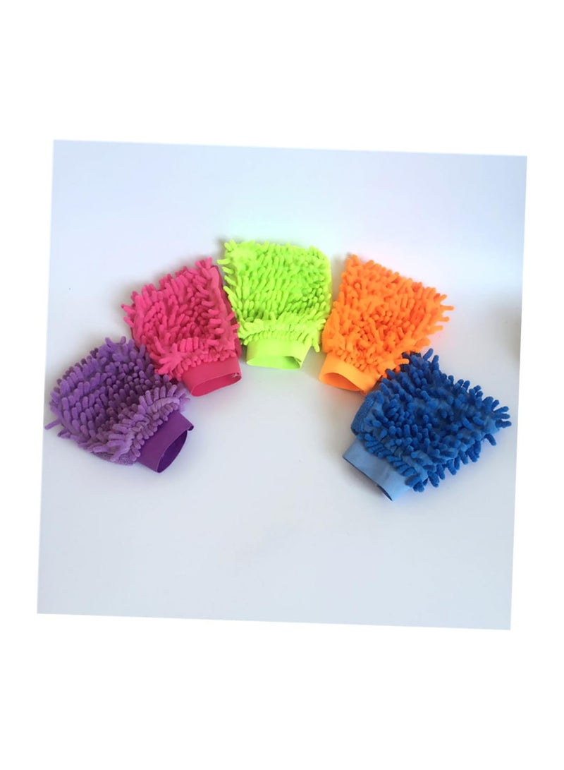 GGOOT cleaning gloves microfiber mitt microfiber gloves for cleaning car cleaning mitt car wash mitt car wash gloves auto wash gloves Auto Accessories Coral Rosy M  - Image 2