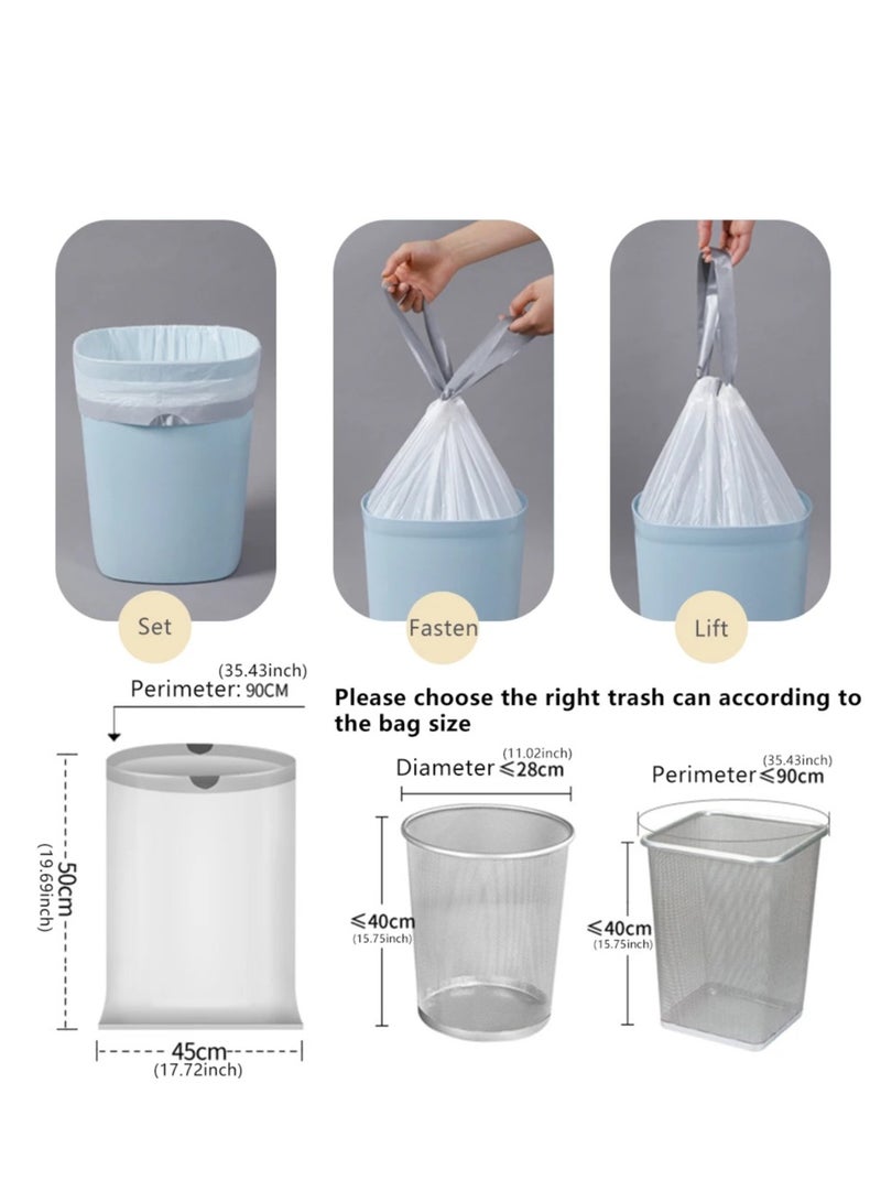 Wholesale Thickened Rope Garbage Bags: Large, Disposable, Environmentally-Friendly 15pcs Trash Bags with Convenient Handheld Design - Image 3