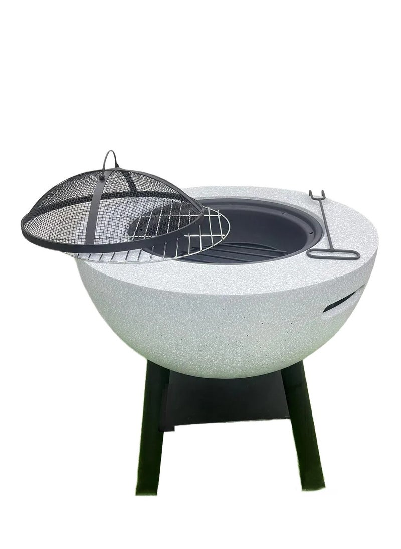 Albawadi Outdoor Garden Fire Pit BBQ Round Table Fireplace Charcoal Heating Stove  - Image 2