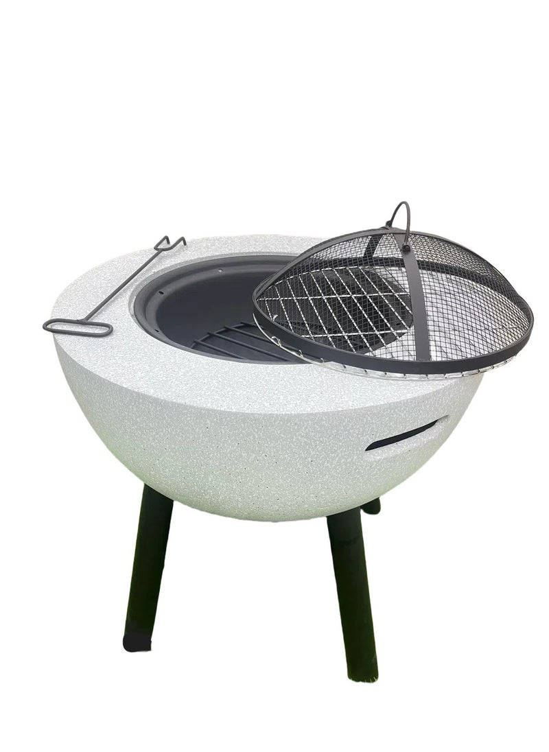 Albawadi Outdoor Garden Fire Pit BBQ Round Table Fireplace Charcoal Heating Stove  - Image 5