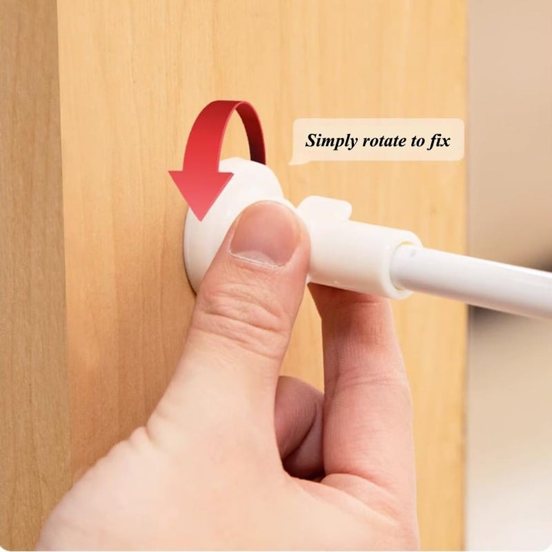 Etlegor Short Dog Gate Expandable Dog Gate Step Over Pressure Mount Small Pet Gate Low Pet Gate-Adjustable Puddy Gates for Indoor, Doorways Stair Gate (Color : White, Size : 42 x W39-60cm) - Image 3