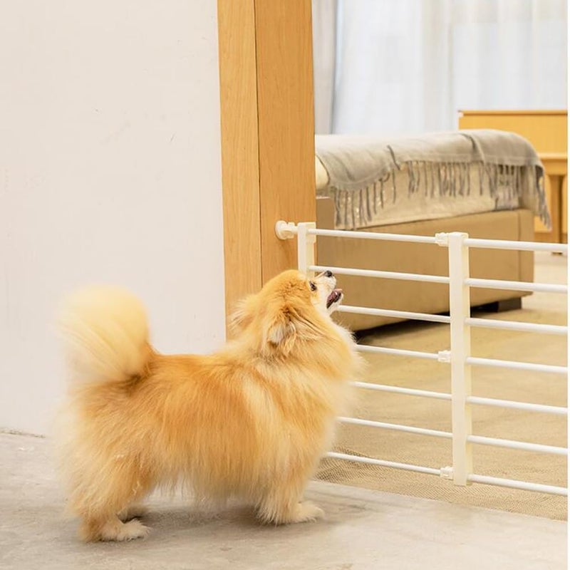 Etlegor Short Dog Gate Expandable Dog Gate Step Over Pressure Mount Small Pet Gate Low Pet Gate-Adjustable Puddy Gates for Indoor, Doorways Stair Gate (Color : White, Size : 42 x W39-60cm) - Image 4