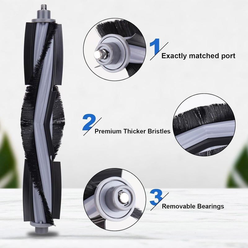 مجموعة إكسسوارات بديلة لمكنس روبوت Ecovacs Deebot X2 Omni / X2 / X2 Pro / DEX86، فرشاة رئيسية واحدة، 6 فرش جانبية، 4 مرشحات، 6 وسادات مسح، 6 أكياس غبار، فرشاة واحدة، YL-X2-Omni-Vacuum-Cleaner - Image 4