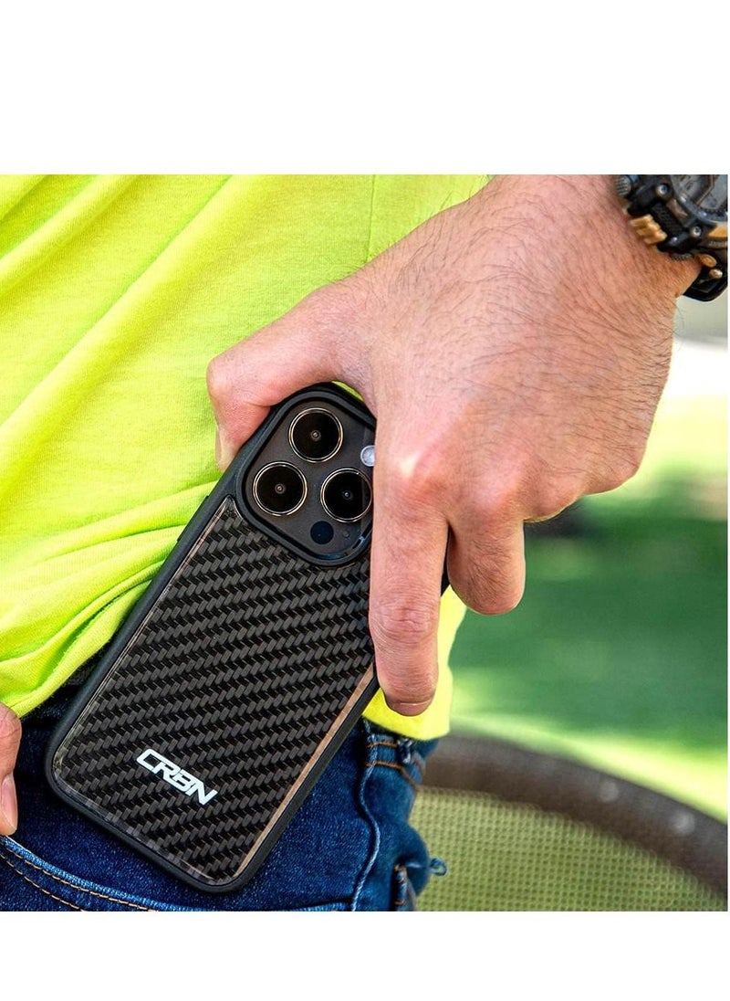 crbn - Carbon Fiber iPhone 13 Pro Max Phone Case (Twill) - Image 1