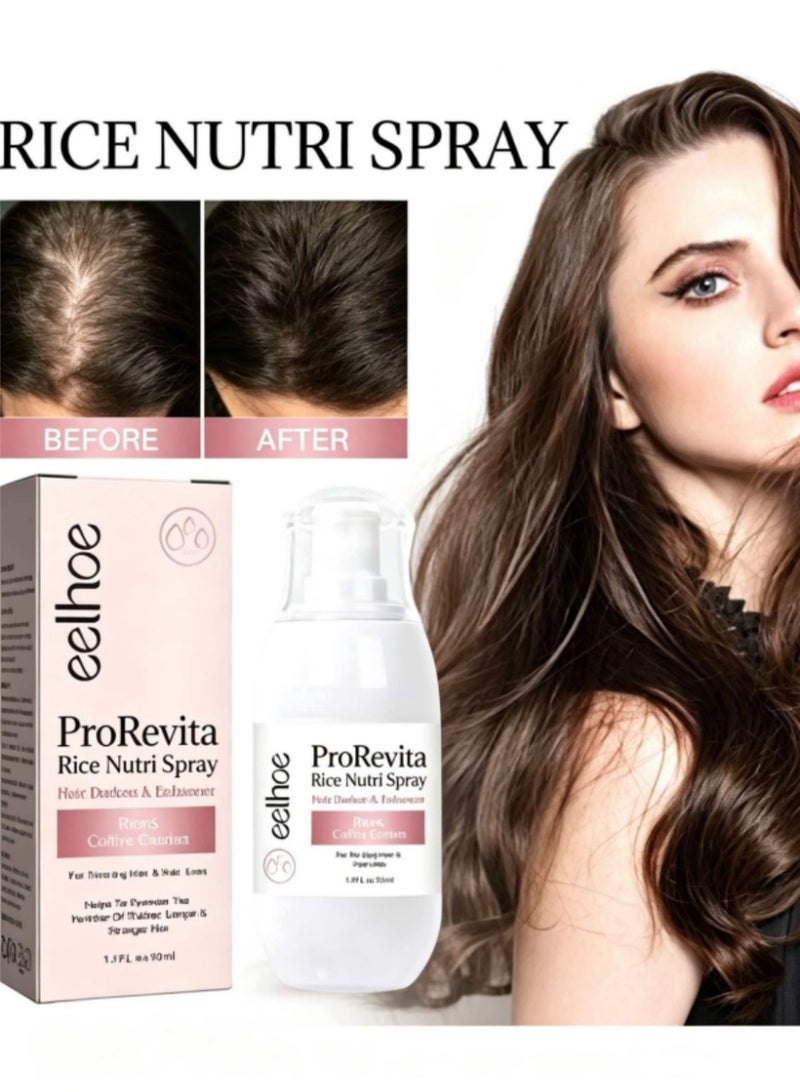 EELHOE ProRevita Rice Nutri Spray for Thinning Hair, Natural Moisturizing Hair Growth Spray, Strengthening Hair Growth Helper Spray, Restore Dry Damaged Hair 50ml - Image 2