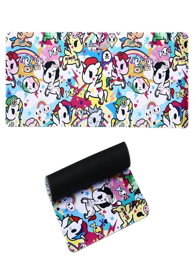 tokidoki Cute Mouse Pad for Desk, Kawaii Gaming Mouse Pad, Large XXL Computer Laptop Mice Pad 3mm Anti-Slip Rubber Base with Stitched Edges for Gamer, Office & Home，31.5 x 11.8 in - Image 1