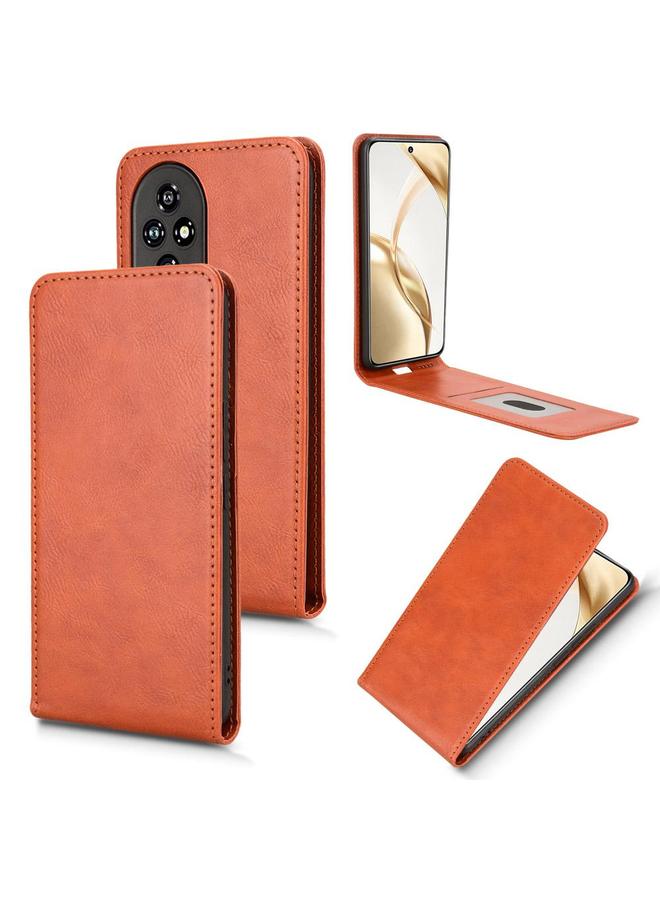 زبون جراب هاتف Honor 200 5G مغناطيسي عمودي من الجلد - Image 1