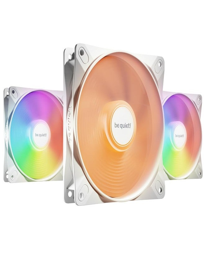 be quiet! Light Wings LX 120mm PWM White Triple Pack, 3 Fans Included, Illuminated hub, Multiple Colors and Modes, Optimized Fan Blades for Extraordinary air Pressure, Daisy Chain Option - Image 1
