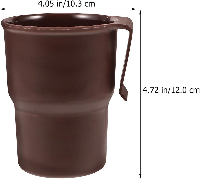 Car Beverage Cup Holder and Trash Can Organizer for Car Interior Multipurpose Coffee Cup and Water Bottle Holder with Air Vent Mount Brown for Travel and Daily Use - Image 2