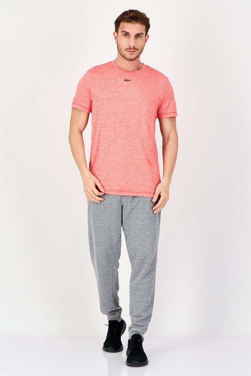 Reebok Men Sportswear Fit Short Sleeve Training T-Shirt, Heather Red - Image 4