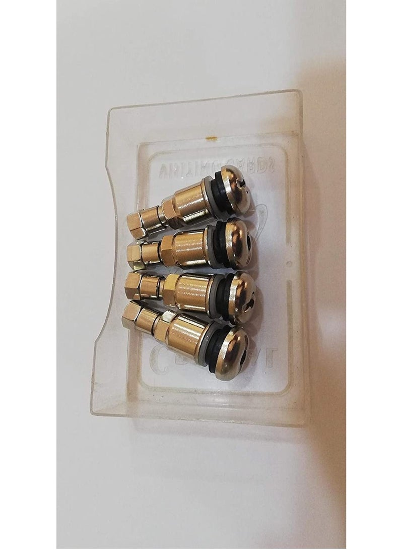 طقم بلف تيوبلس نيكل - 4 قطع لاطارات السيارات والجنوط الاسبور - Image 1