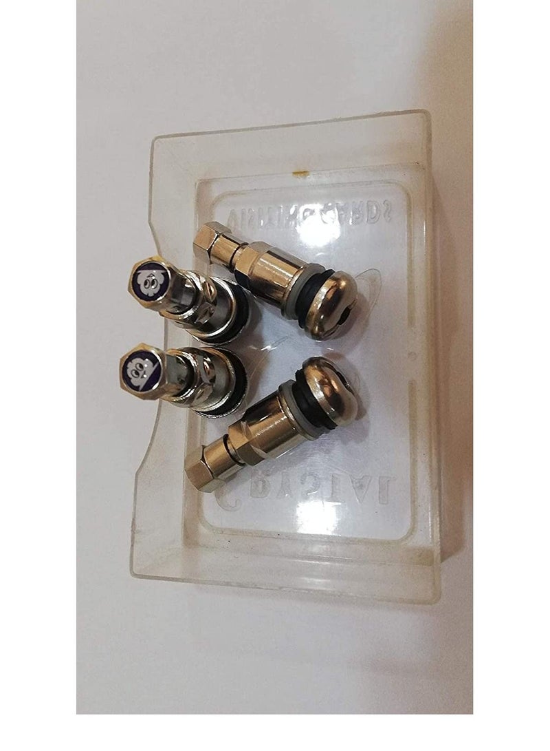 طقم بلف تيوبلس نيكل - 4 قطع لاطارات السيارات والجنوط الاسبور - Image 2