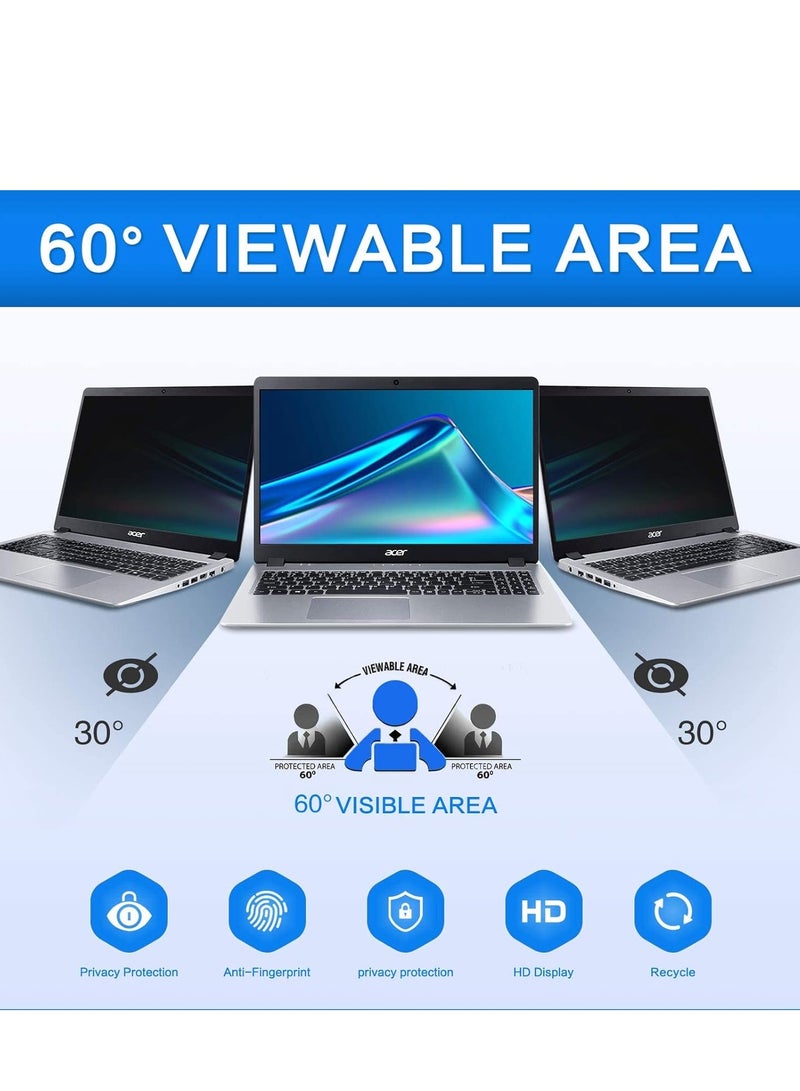 15.6 inch Laptop Privacy Screen Protector, Removable 16:9 Aspect Privacy Filter Screen Protector for 15.6 Inch Laptop HP/ Dell/ Acer/ Samsung/Asus/ Lenovo/Toshiba - Image 2