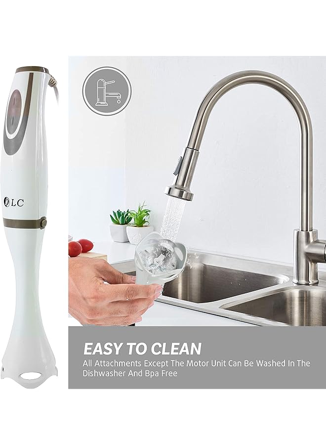 دي إل سي  خلاط يدوي مع كوب وشفرات من الفولاذ المقاوم للصدأ - Image 5