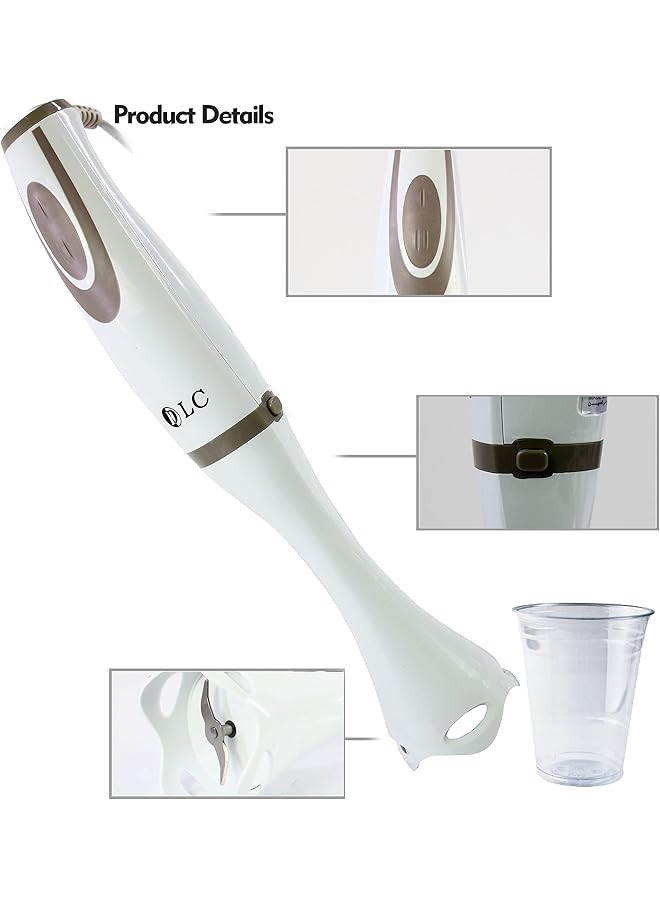 دي إل سي  خلاط يدوي مع كوب وشفرات من الفولاذ المقاوم للصدأ - Image 2