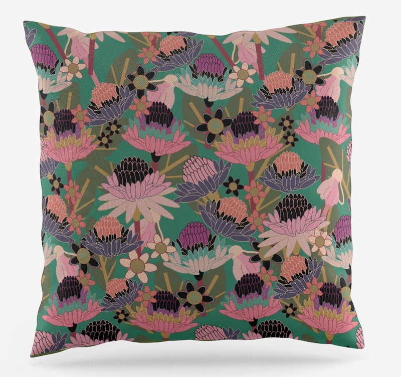 W Gorgeous Ultra Premium Satin Flower Cushion Covers That are Premium Crafted for Sophistication and Elegance Standard Size 16X16 - Image 1