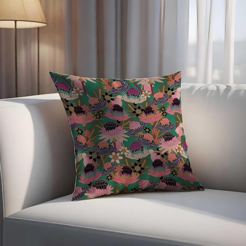W Gorgeous Ultra Premium Satin Flower Cushion Covers That are Premium Crafted for Sophistication and Elegance Standard Size 16X16 - Image 5