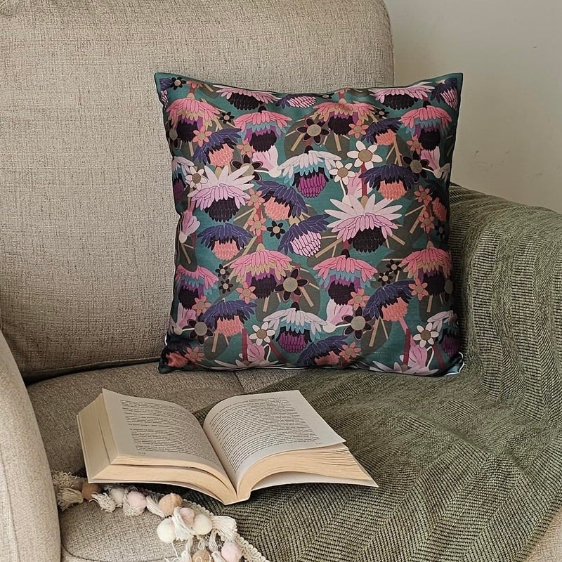 W Gorgeous Ultra Premium Satin Flower Cushion Covers That are Premium Crafted for Sophistication and Elegance Standard Size 16X16 - Image 2