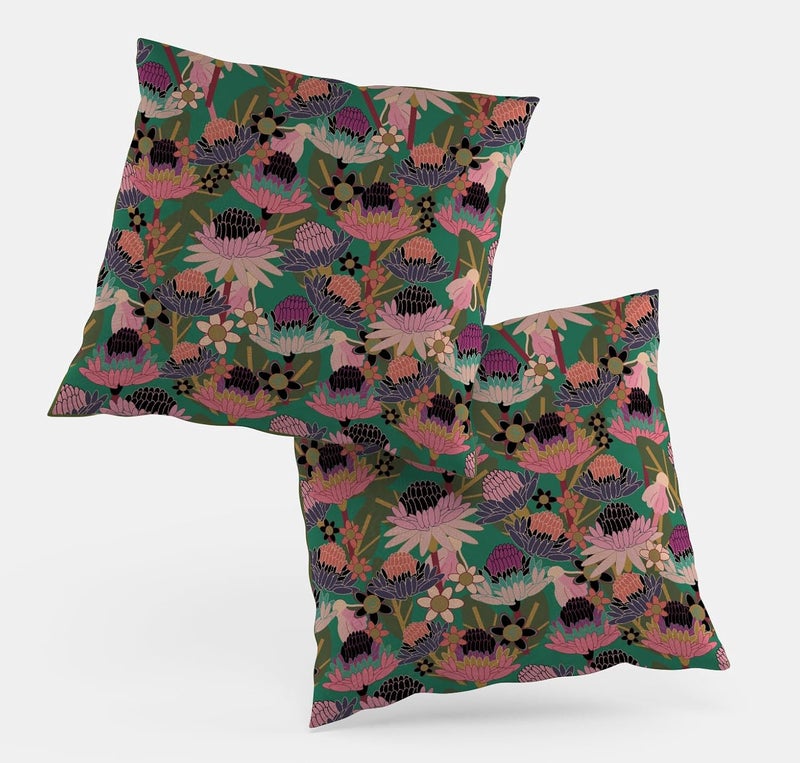 W Gorgeous Ultra Premium Satin Flower Cushion Covers That are Premium Crafted for Sophistication and Elegance Standard Size 16X16 - Image 3