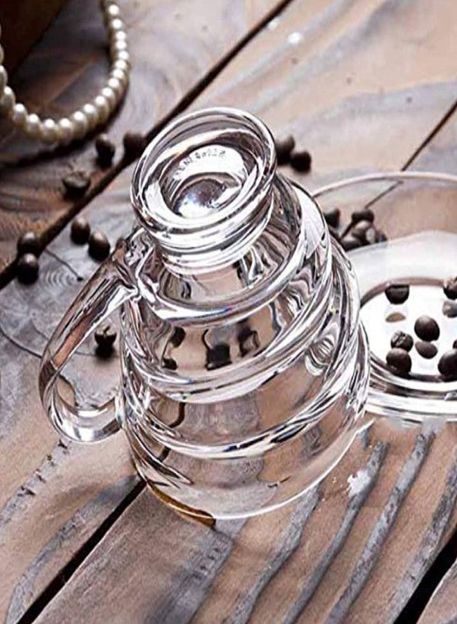 KOSH - Elegant Fancy Stylish Premium Crystal Glass Lead Free Cute Spiral Design Coffee and Green Tea Cups Mugs Latest Spiral Design Shape Elegant Transparent Cup Set (120 ml, Clear) - 2 Pc - Image 2