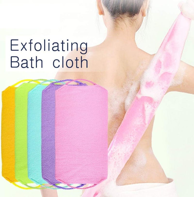 ويوبلز منشفة استحمام مقشرة لإزالة الجلد الميت وتنعيم البشرة وتنظيفها، منشفة استحمام سحرية، منشفة استحمام مقشرة من النايلون لغسل الجسم وتنظيفه وتدليكه، قطعة واحدة للنساء والرجال - Image 3