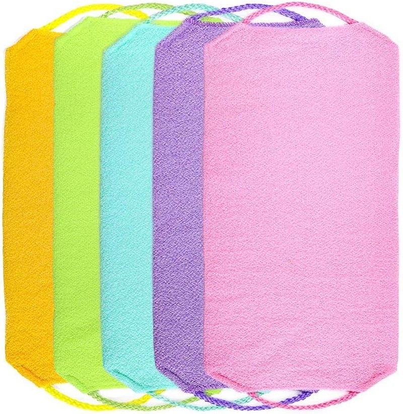 ويوبلز منشفة استحمام مقشرة لإزالة الجلد الميت وتنعيم البشرة وتنظيفها، منشفة استحمام سحرية، منشفة استحمام مقشرة من النايلون لغسل الجسم وتنظيفه وتدليكه، قطعة واحدة للنساء والرجال - Image 1