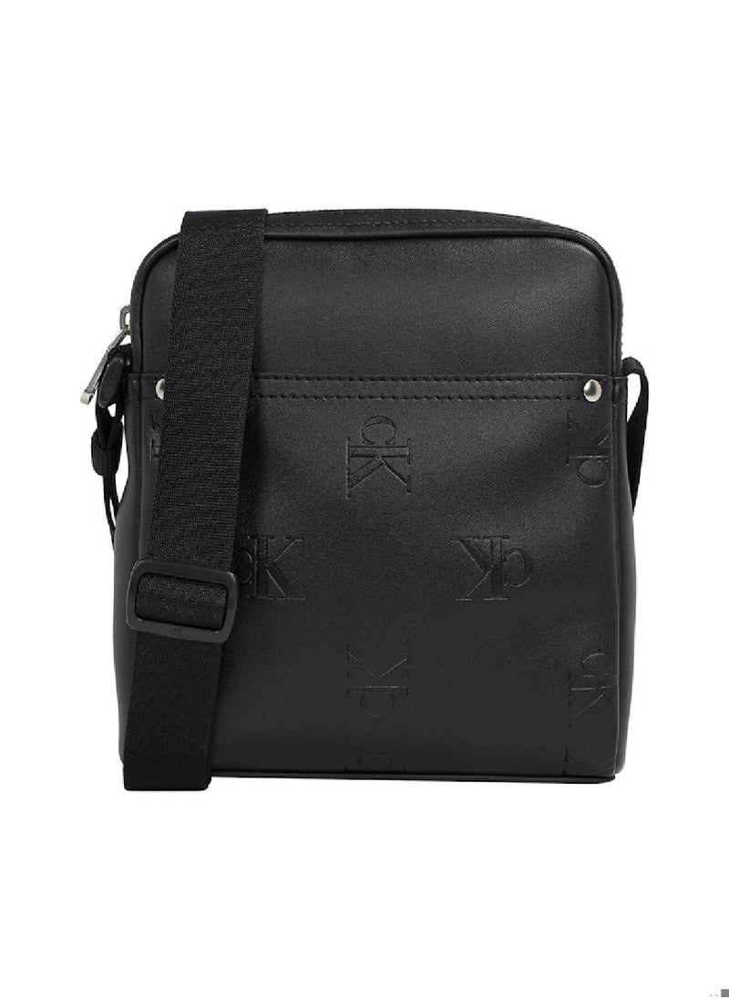 Calvin Klein Jeans Men's Logo Reporter Bag, Black - faux leather  - Image 1