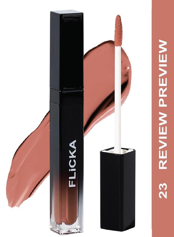 FLiCKA Set and Attack Liquid Matte Lipstick For Women| Transfer Proof, Smudge Proof, Non-Sticky, Creamy Lightweight Lipstick For Women, 23 Review Preview, 7ml - Image 2