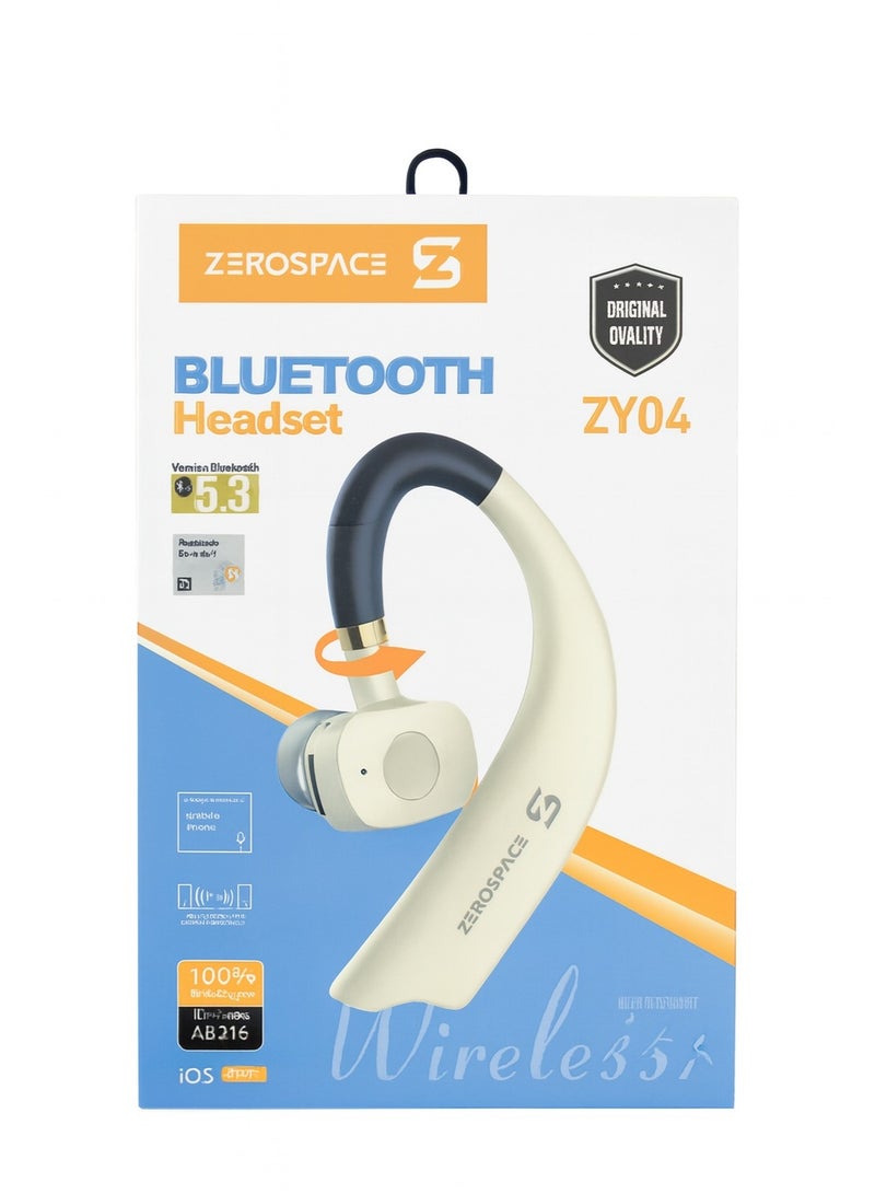 زيروسبيس سماعة رأس ستيريو لاسلكية بتقنية بلوتوث 5.3 من زيروسبيس ZY04، صوت عالي الدقة، اقتران ذكي مزدوج، تصميم مريح، متوافقة مع جميع الهواتف المحمولة، جودة أصلية ممتازة - Image 1