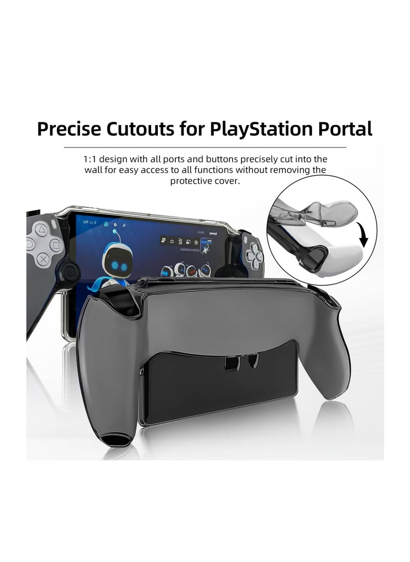 Anmi - Case for Playstation Portal,PS5 Portal Protective Case with Ergonomic Grip Game Machine Screen Protector and 2 Thumb Stick Caps Transparent PC Case Protective Cover Sleeve Console Accessories - Image 1