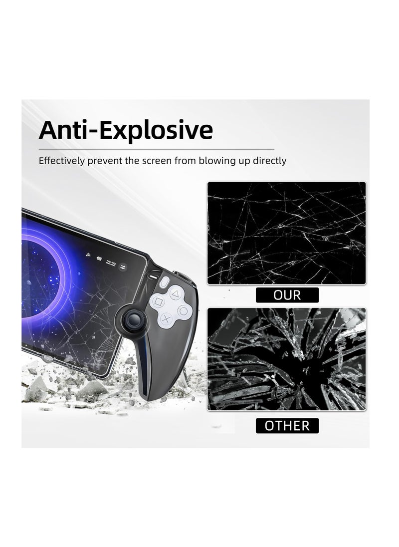 Anmi - Case for Playstation Portal,PS5 Portal Protective Case with Ergonomic Grip Game Machine Screen Protector and 2 Thumb Stick Caps Transparent PC Case Protective Cover Sleeve Console Accessories - Image 1