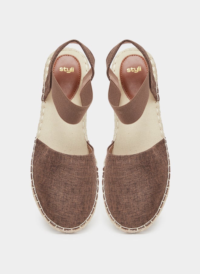 Styli Elasticated Ankle Strap Espadrille Shoes - Image 5