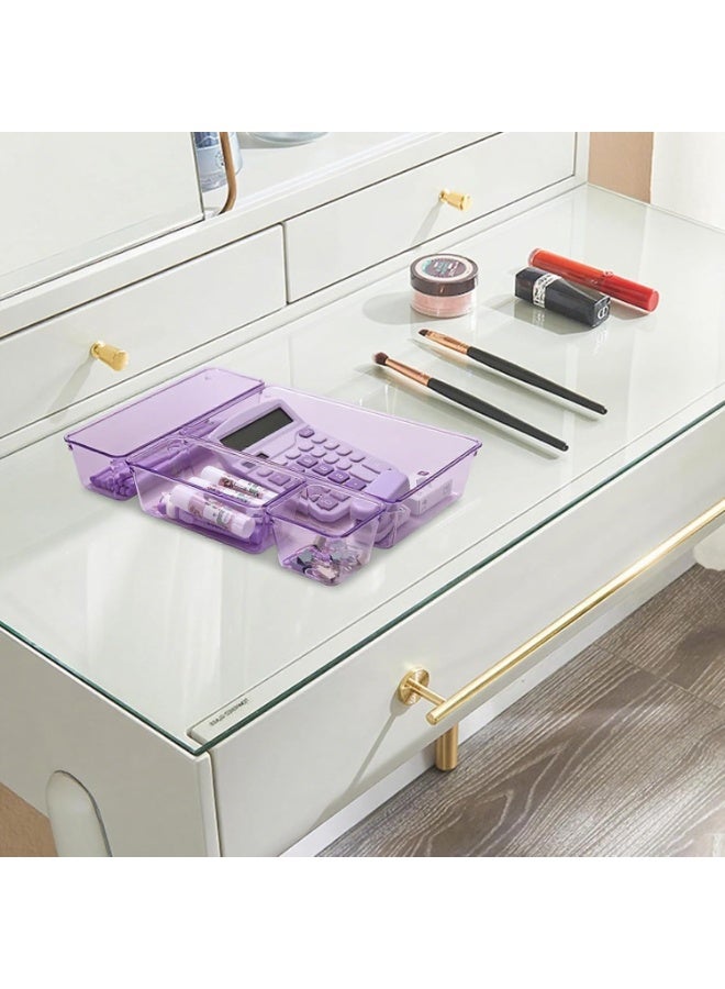 imported 33 PCS Clear Plastic Drawer Organizers Set, 4 Size Desk Drawer Organizer Trays for Makeup, Jewelry, Kitchen Utensils, Gadgets and Office Accessories - Image 5