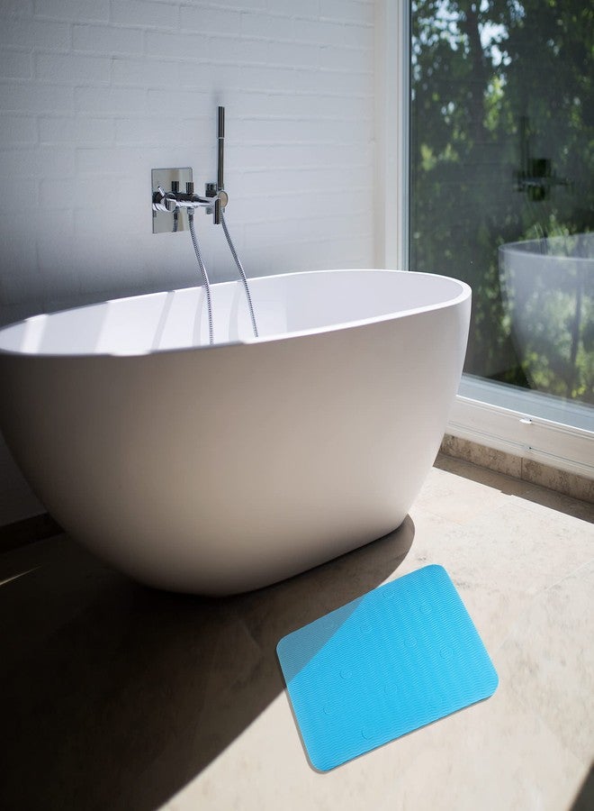 MINIVON Waterproof Shower Chair Cushion Soft Foam Pad for Shower Seat Inside Bathroom, Non Slip Stripes Surface Bathtub Mat with Stickable Backing, Bath Rug Dry Quickly - Image 5