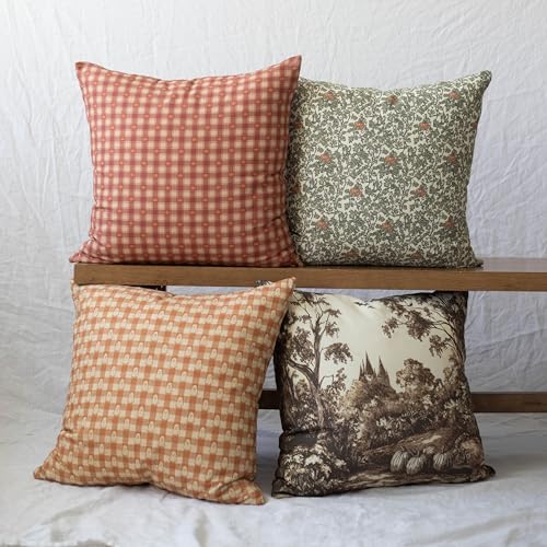 Woven Nook - Halloween 2025 4 Pack - Modern & Luxurious Decorative Throw Pillow Covers - Durable Quality & Machine Washable (22x22) - Image 1