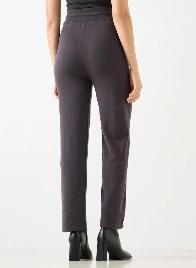 Iconic Iconic Solid Leggings with Drawstring Closure