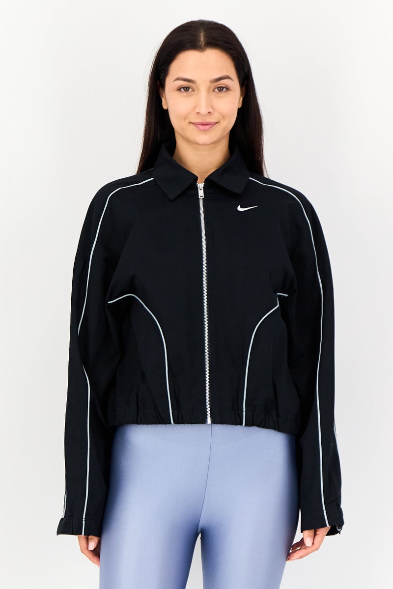 Nike Women Oversized Fit Long Sleeve Outdoor Track Jacket, Black - Image 1