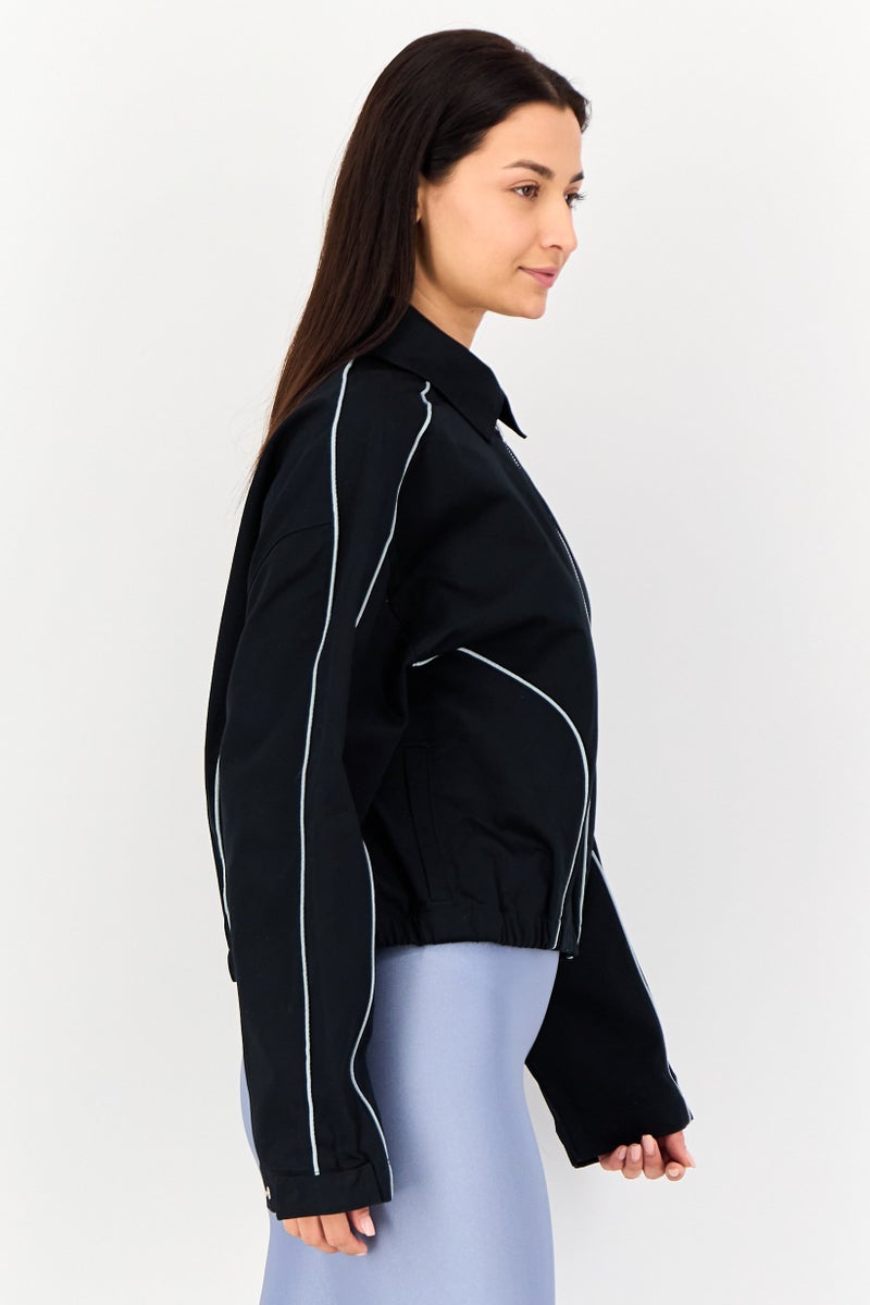 Nike Women Oversized Fit Long Sleeve Outdoor Track Jacket, Black - Image 4