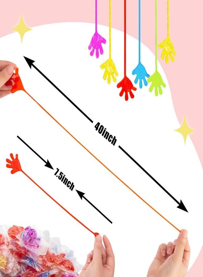 شيندل مجموعة شيندل من 115 قطعة من الأيدي اللاصقة اللامعة، هدايا حفلات للأطفال، ألعاب أيدي لاصقة مطاطية لحشو أكياس الهدايا، جوائز كرنفال صناديق الكنوز الصفية - Image 2