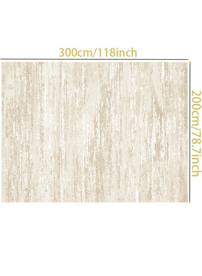 Area Rug Living Room Rugs Abstract Modern Soft Non Slip Carpet Indoor Thin Low Pile Carpets for Bedroom Under Dining Table Home Office Farmhouse Decor Beige (C-200x300cm) - Image 4