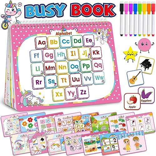 Benresive Montessori Preschool Busy Book for Toddlers 35 Preschool Learning Activities Educational Toys Gifts Ages 3 and Up Autism Sensory Travel Toys Easter Basket Stuffers for Toddlers - Image 1