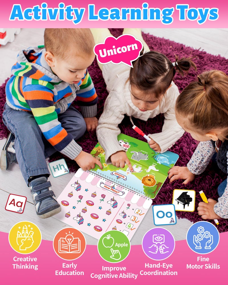 Benresive Montessori Preschool Busy Book for Toddlers 35 Preschool Learning Activities Educational Toys Gifts Ages 3 and Up Autism Sensory Travel Toys Easter Basket Stuffers for Toddlers - Image 3