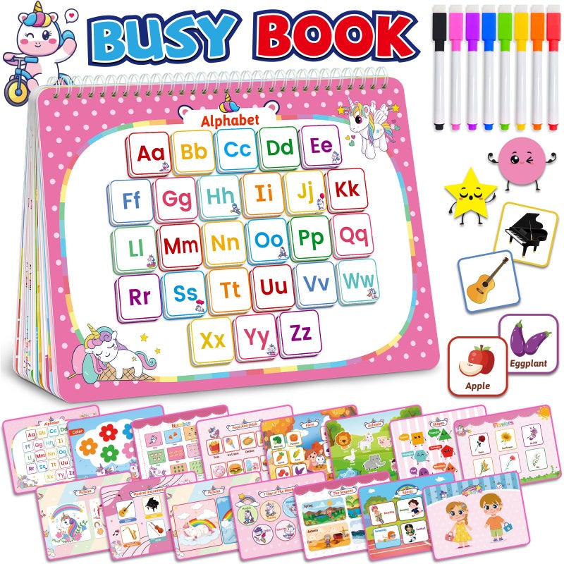 Benresive Montessori Preschool Busy Book for Toddlers 35 Preschool Learning Activities Educational Toys Gifts Ages 3 and Up Autism Sensory Travel Toys Easter Basket Stuffers for Toddlers - Image 2
